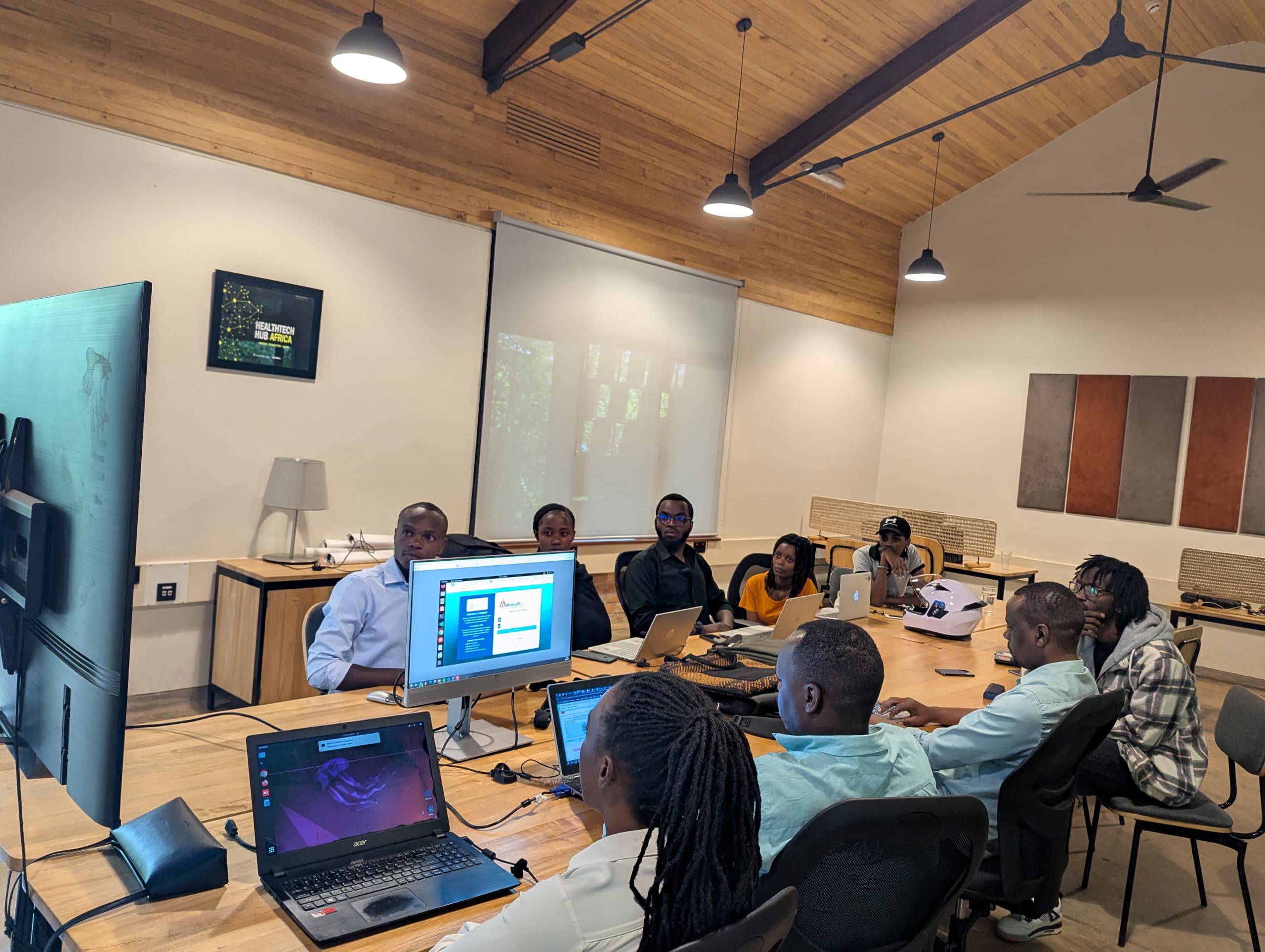 The Medisoft team at HealthTech Hub Africa, Kigali